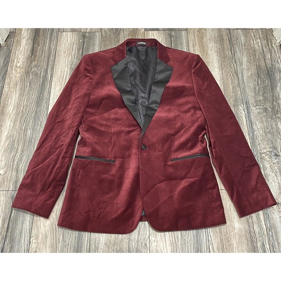 Express Other - Express red velvet slim blazer jacket (size: 40R) - great condition!